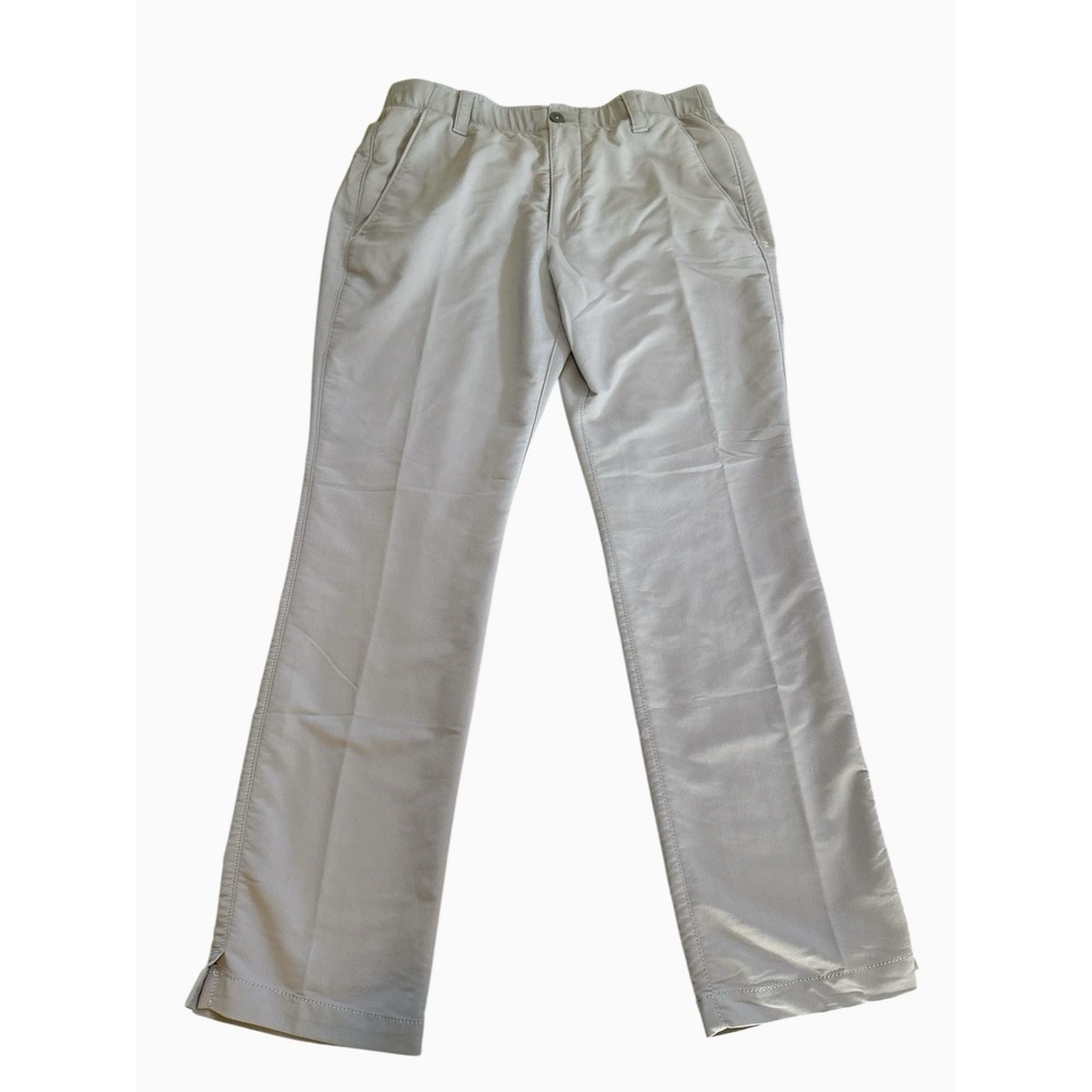Under Armour Gray Golf Pants Loose Fit Flat Front Straight Leg 32x28 Activewear‎